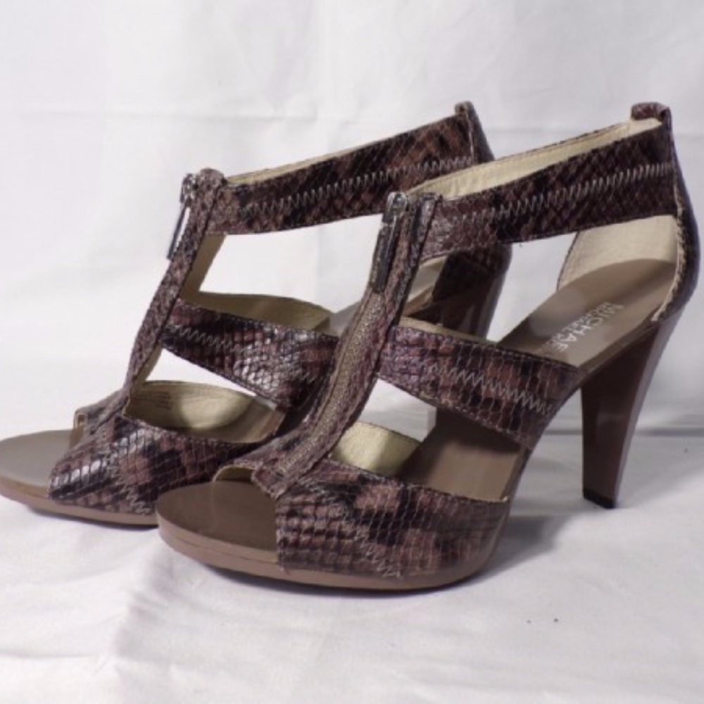Michael Michael Kors Brown Zip Front 4" High Heel